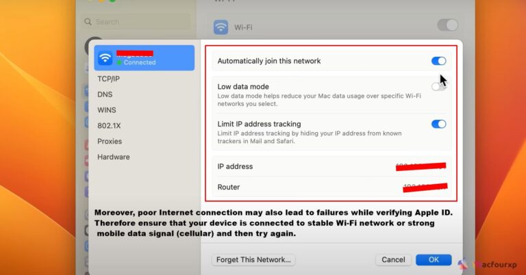 apple id password verification failed unknown error