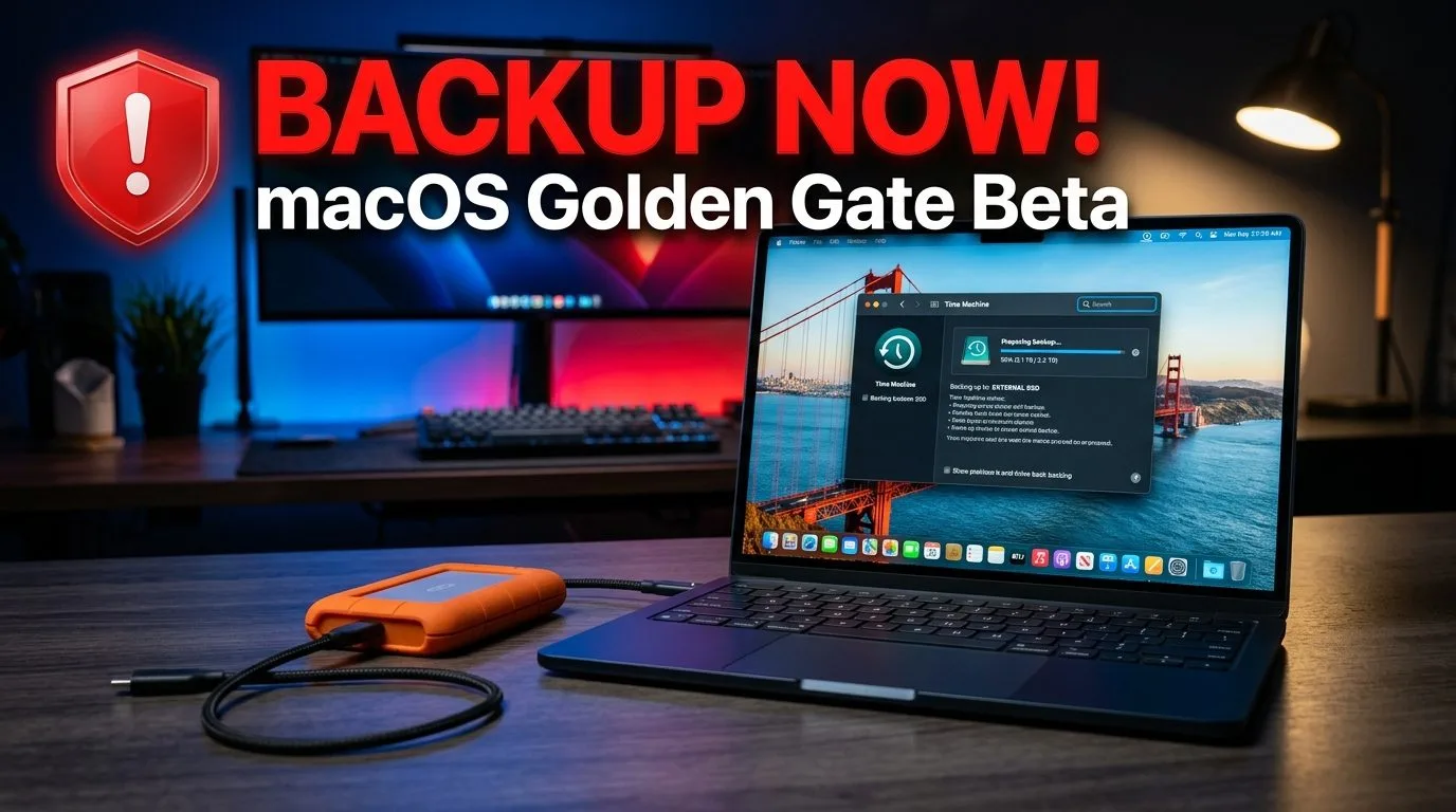 Complete Backup Guide Before Installing macOS Golden Gate (macOS 27) Beta – Don’t Lose Your Data!
